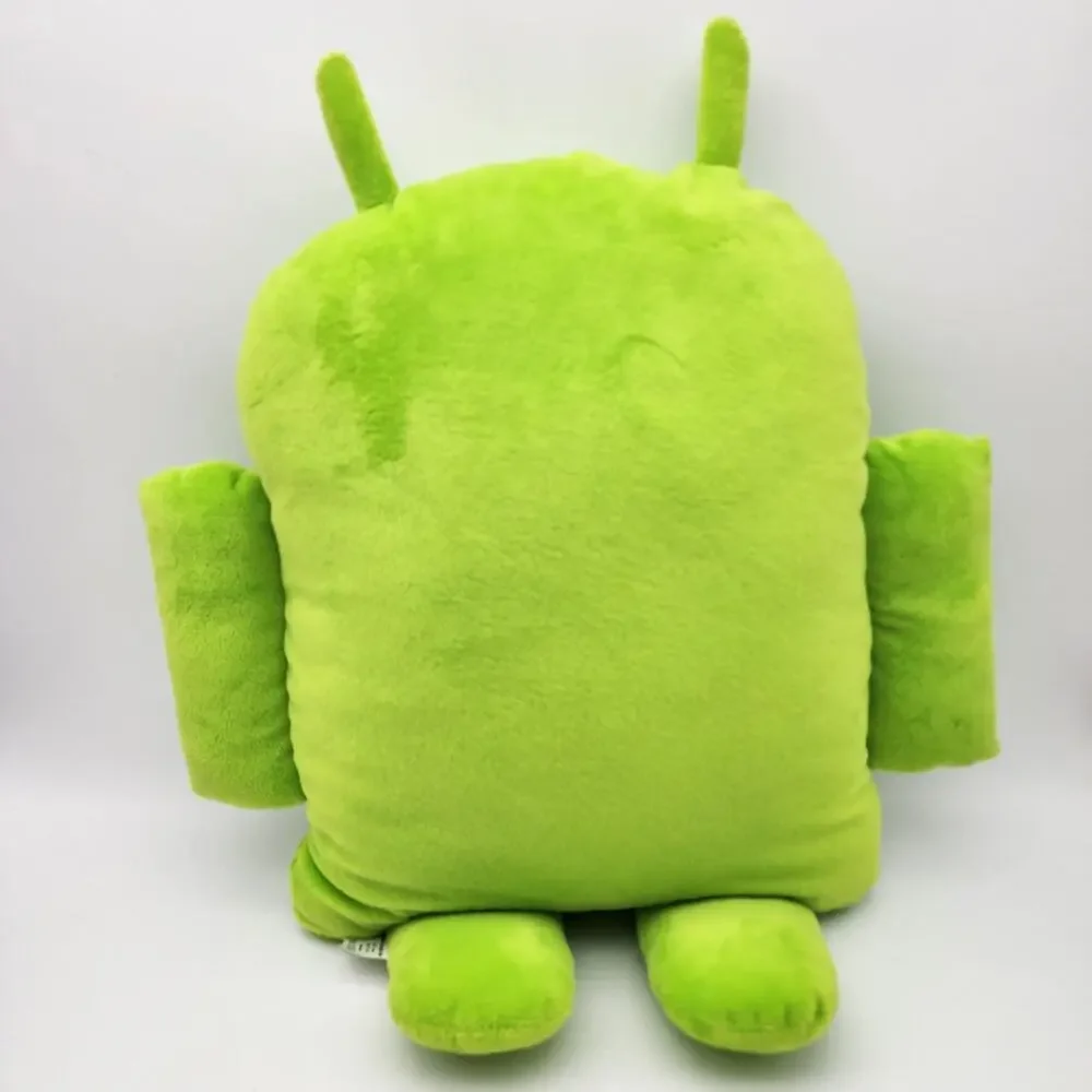 Google Android Green Robot Bugdroid Plush 18” Original Flat Design Mascot Retro